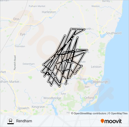 CONNECTING COMMUNITIES SUFFOLK COASTAL WEST Bus Line Map