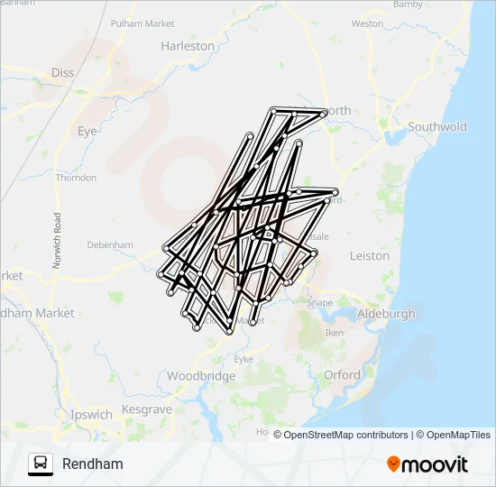 CONNECTING COMMUNITIES SUFFOLK COASTAL WEST Bus Line Map