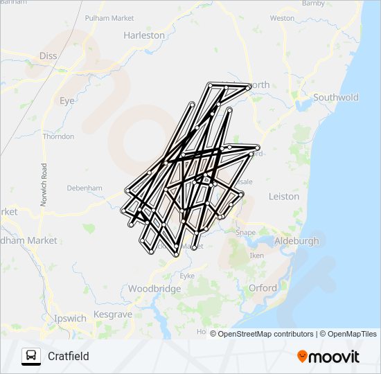 CONNECTING COMMUNITIES SUFFOLK COASTAL WEST Bus Line Map