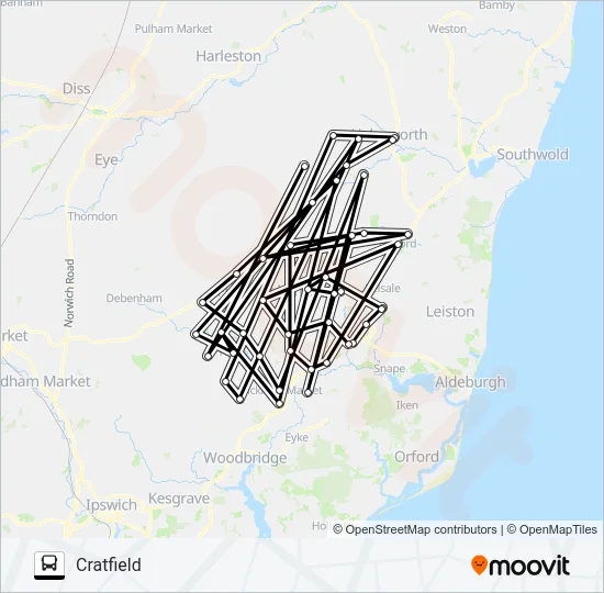 CONNECTING COMMUNITIES SUFFOLK COASTAL WEST Bus Line Map