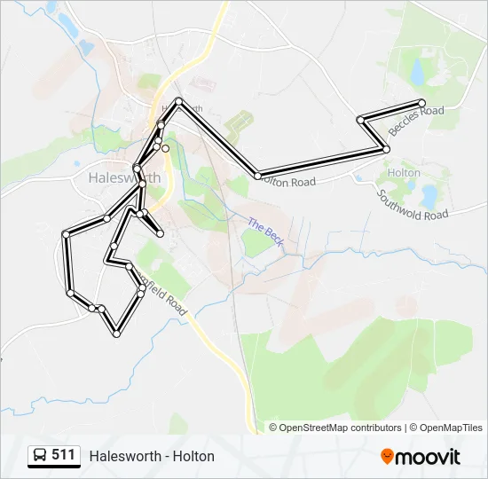511 Bus Line Map