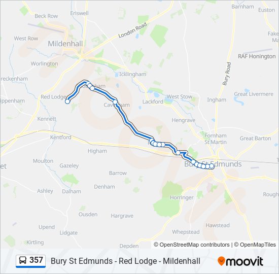 357 Bus Line Map