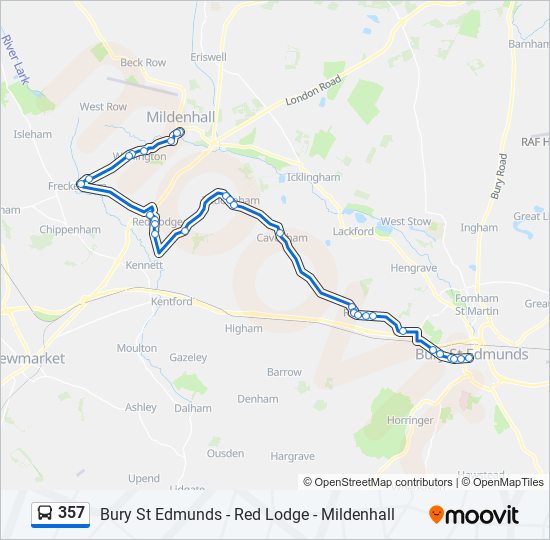 357 Bus Line Map