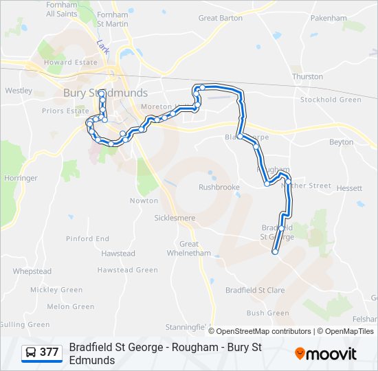 377 Bus Line Map