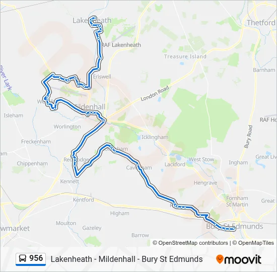 956 Route: Schedules, Stops & Maps - Lakenheath (Updated)