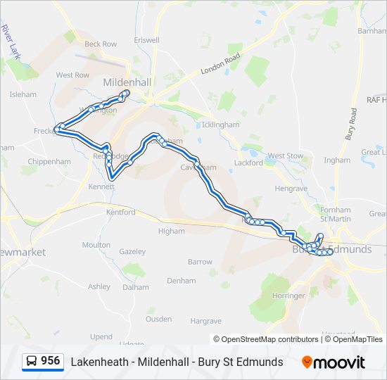 956 Bus Line Map