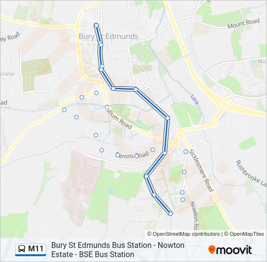 m11 Route: Schedules, Stops & Maps - Bury St Edmunds (Updated)