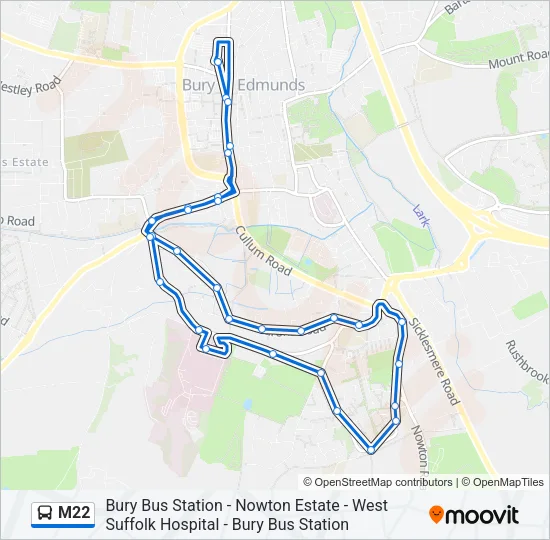 M22 Bus Line Map