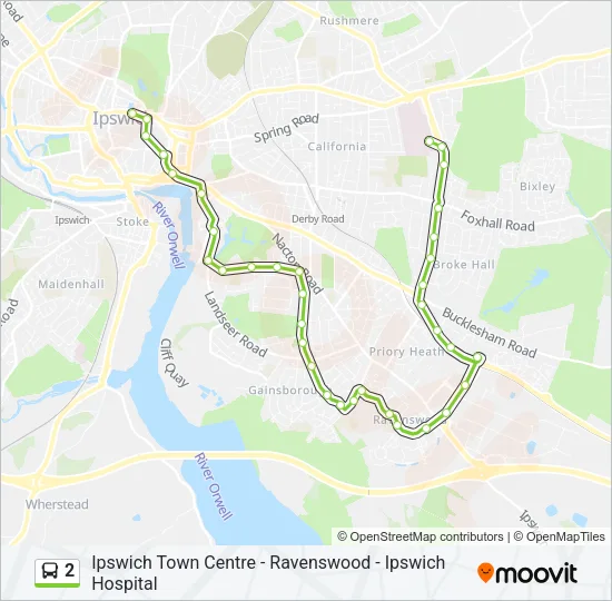 2 Bus Line Map