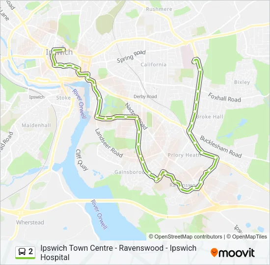 2 Bus Line Map