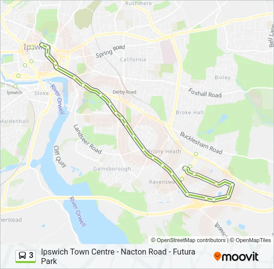 3 Bus Line Map
