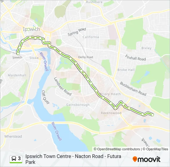 3 Bus Line Map