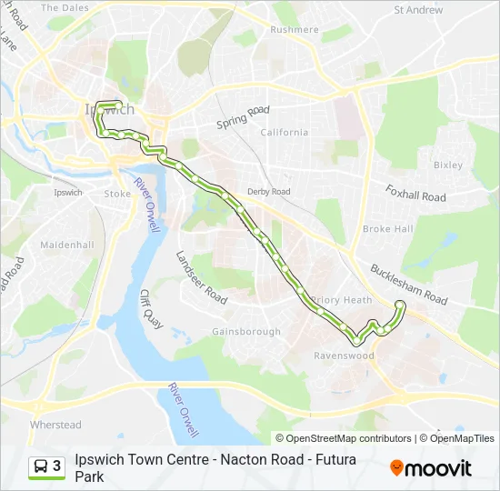 3 Bus Line Map