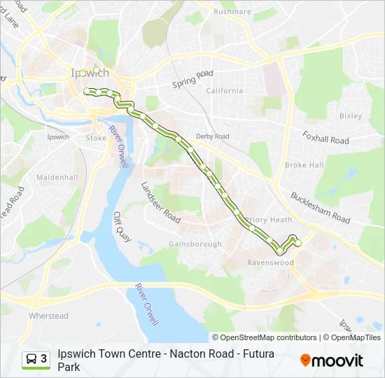 3 Bus Line Map