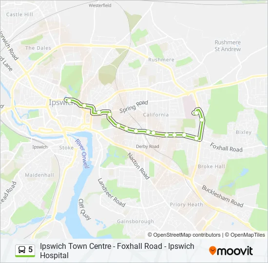 5 Bus Line Map