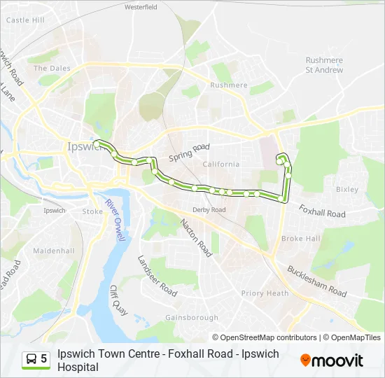 5 Bus Line Map