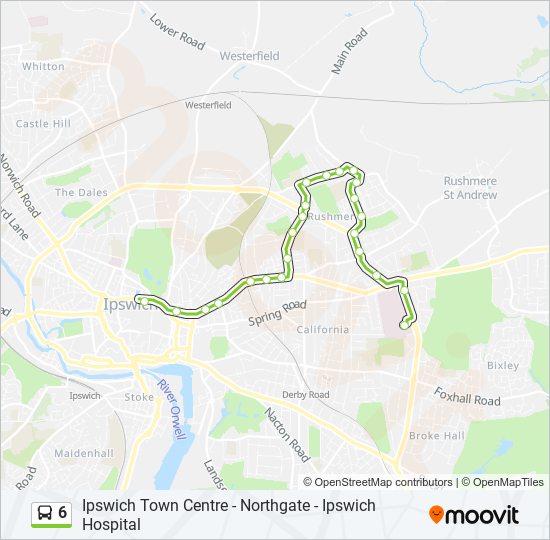 6 bus Line Map