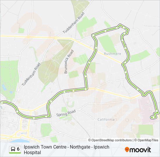 6 bus Line Map