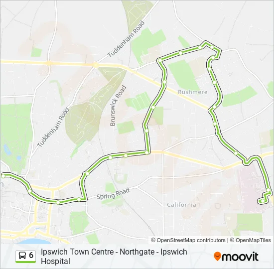 6 Bus Line Map