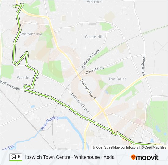 8 Bus Line Map