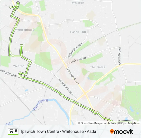 8 Bus Line Map