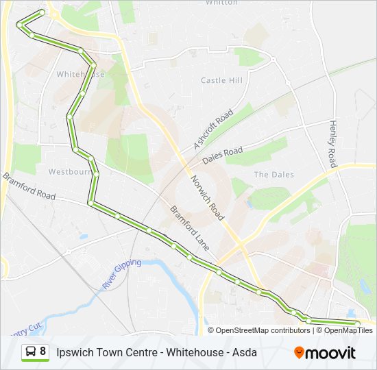 8 Bus Line Map