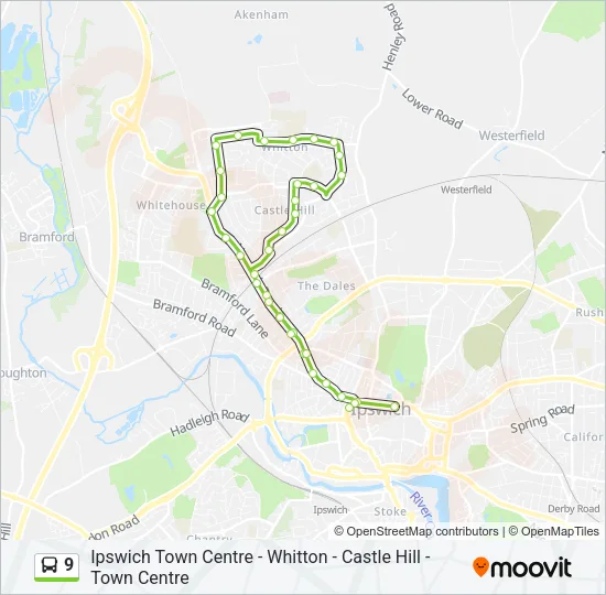 9 Bus Line Map