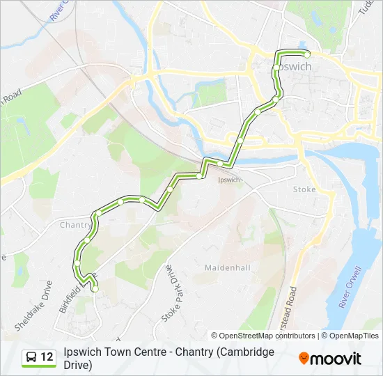 12 Bus Line Map