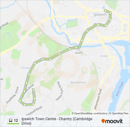 12 Bus Line Map