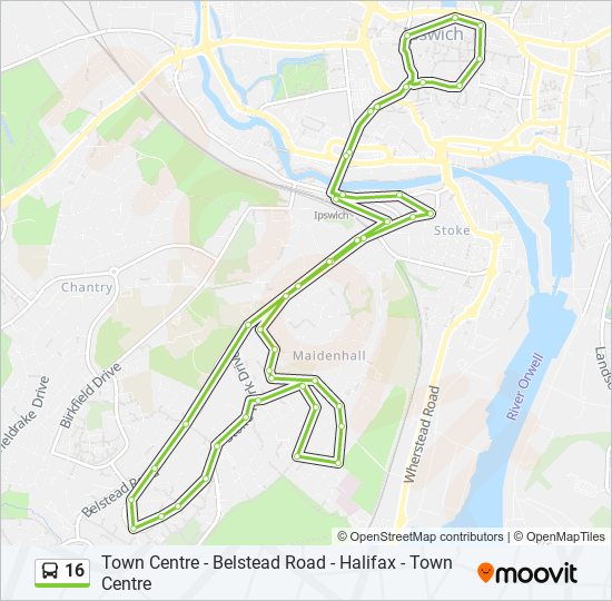 16 bus Line Map