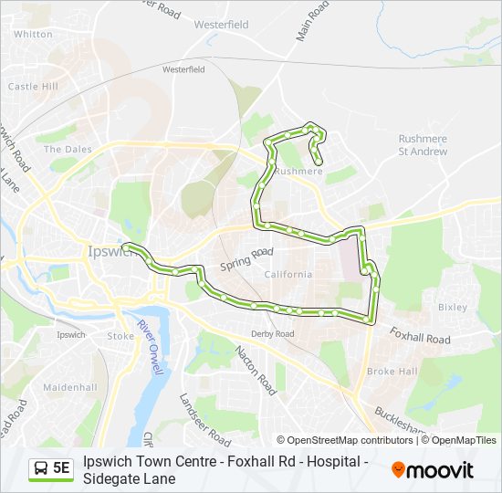 5E bus Line Map