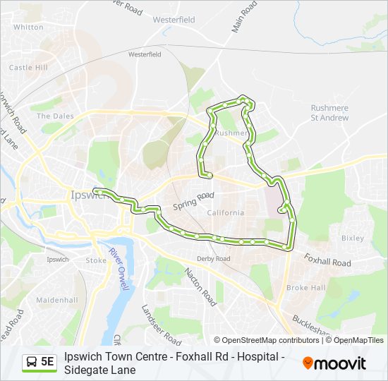 5E Bus Line Map