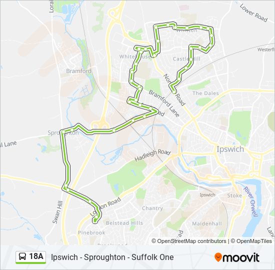 18A Bus Line Map