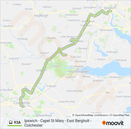 93A Bus Line Map