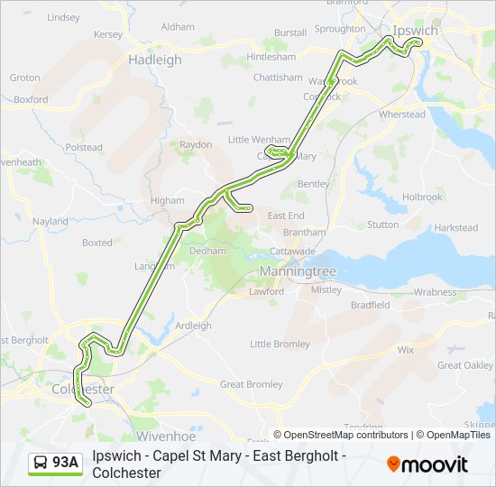 93A Bus Line Map