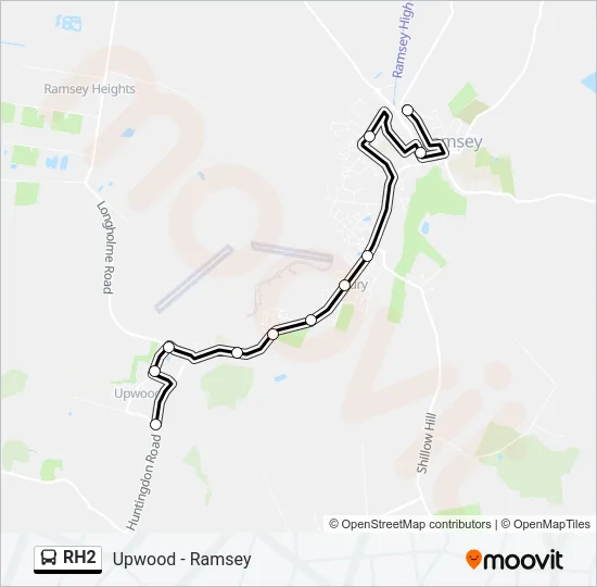 RH2 Bus Line Map