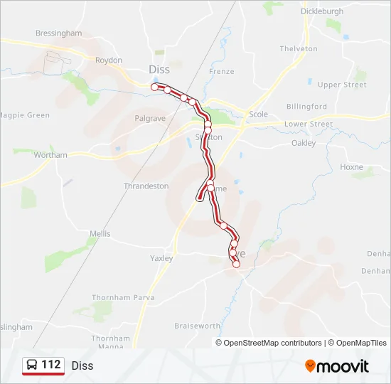112 Bus Line Map