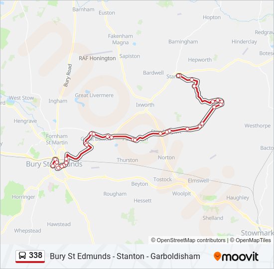 338 Bus Line Map