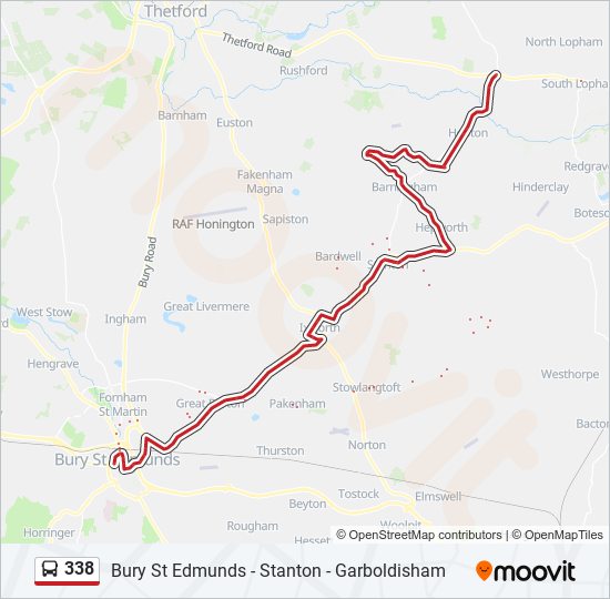 338 Bus Line Map