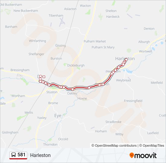 581 Bus Line Map