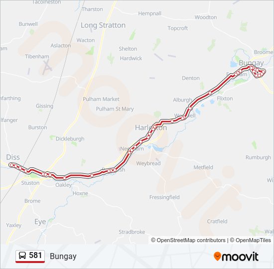 581 Bus Line Map