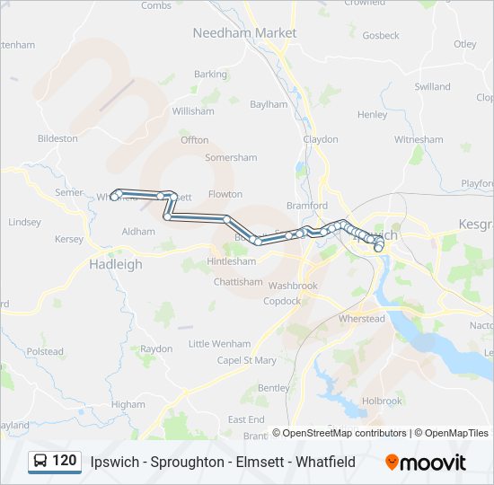 120 Bus Line Map