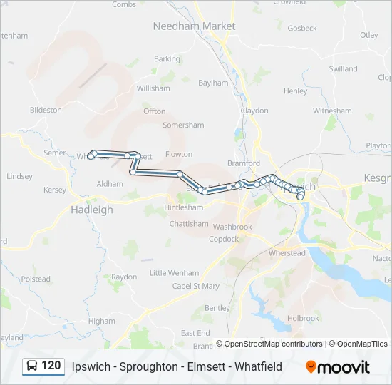 120 Bus Line Map