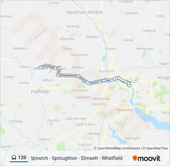 120 Bus Line Map