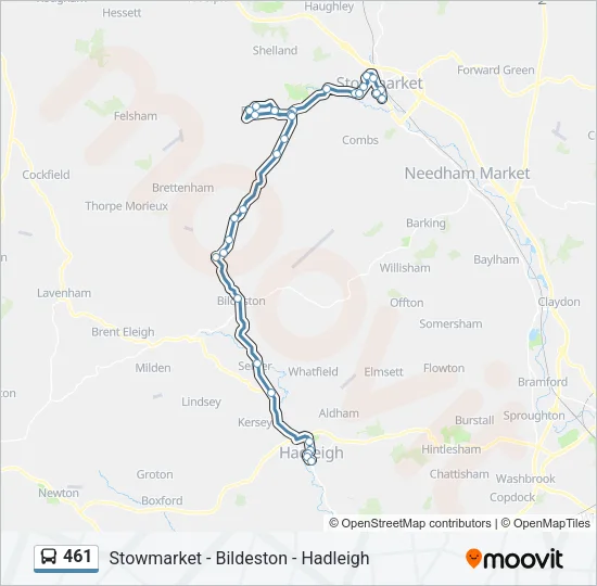 461 Bus Line Map
