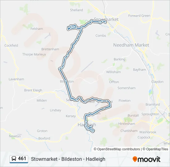 461 Bus Line Map