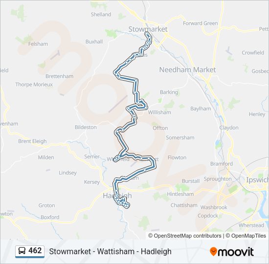 462 Bus Line Map