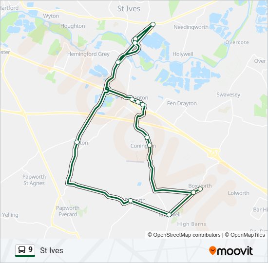 9 Bus Line Map