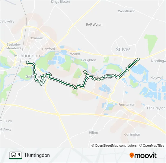 9 Bus Line Map
