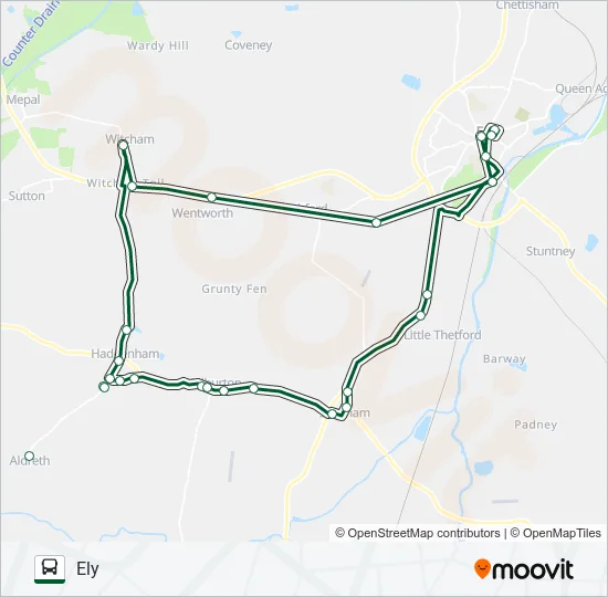 ELY ZIPPER Bus Line Map
